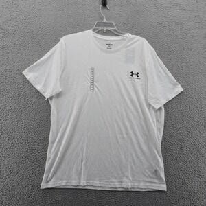 Under Armour Mens‎ Sportstyle TShirt White 2XL Short Sleeve Athletic NEW